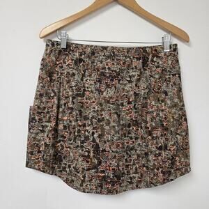 Royal Robbins Skort Size M Trim Fit Jammer Inner Shorts Geometric Hiking Stretch